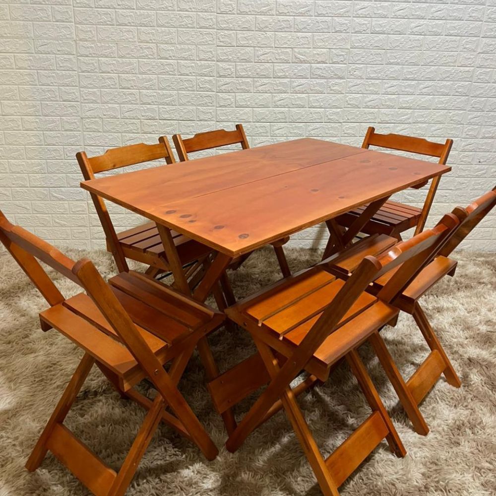 conjunto dobravel 120x70 6 cadeiras mel 2